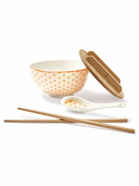 Bamboo/Stoneware Set