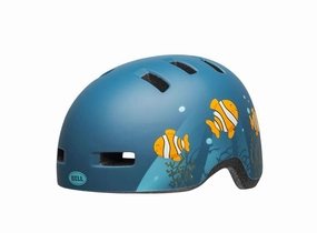 Bell Lil Ripper Child Helmet - Matt Gray-Blue Fish