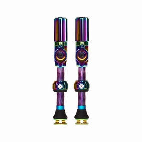 Big Bore Hybrid Tubeless Valve 75mm Pair - Iridescen