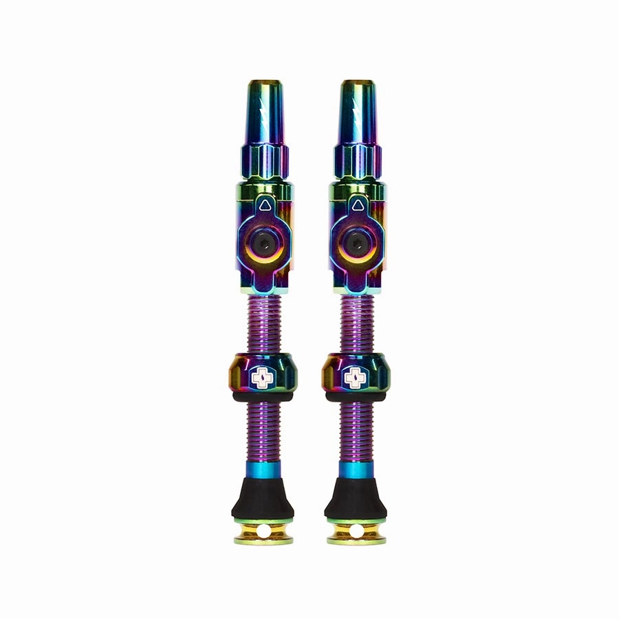 Big Bore Lite Tubeless Valve 75mm Pair - Iridescent