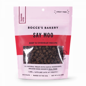 Bocce's Bakery Every Day Say Moooo Training Bites Dog Treats