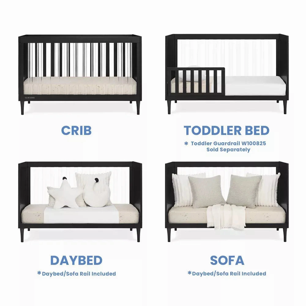 Bowie 4-in-1 Convertible Crib - Greenguard Gold Certified - Black