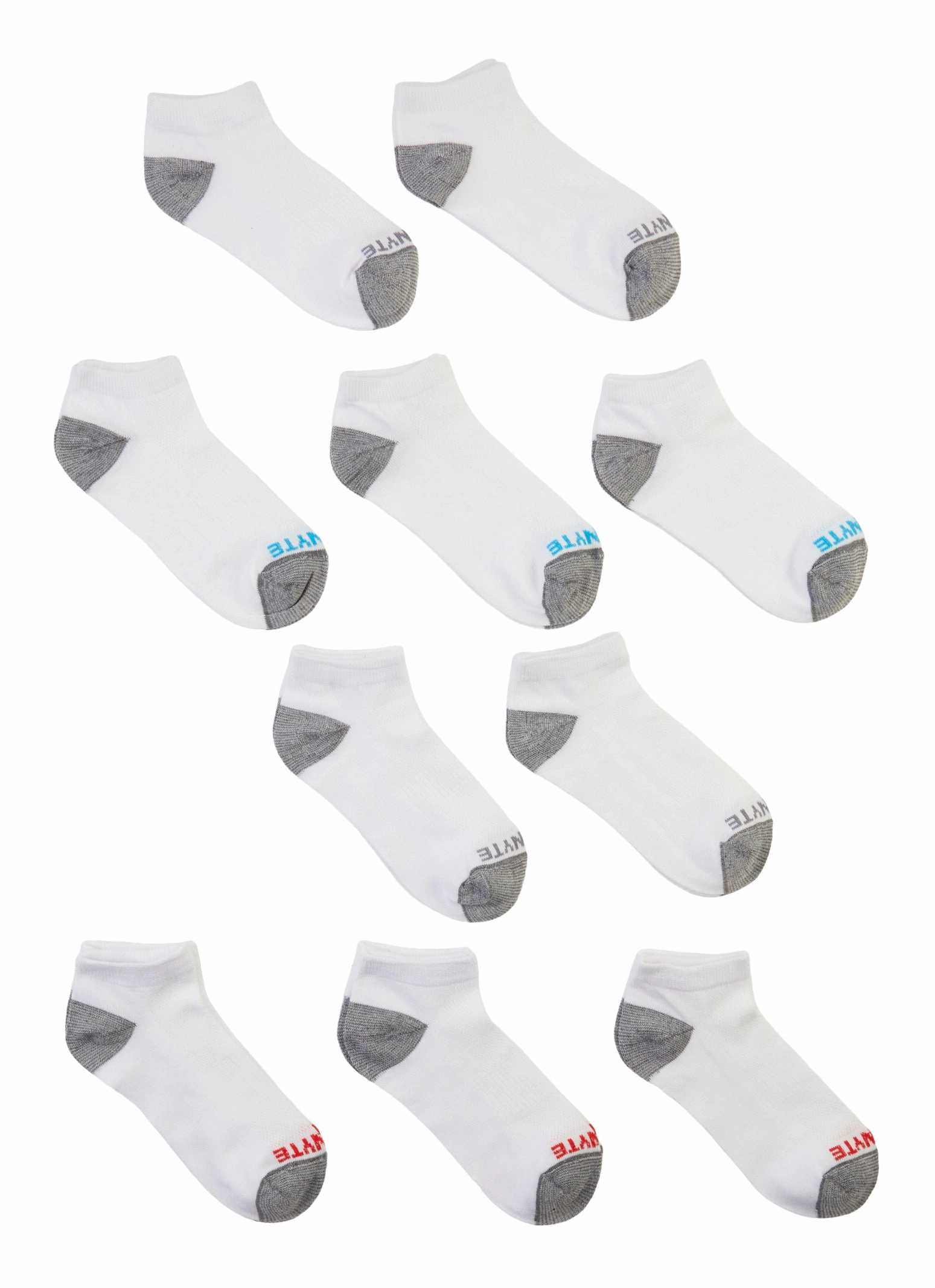 Boys 10 Pack Low Cut Ankle Socks