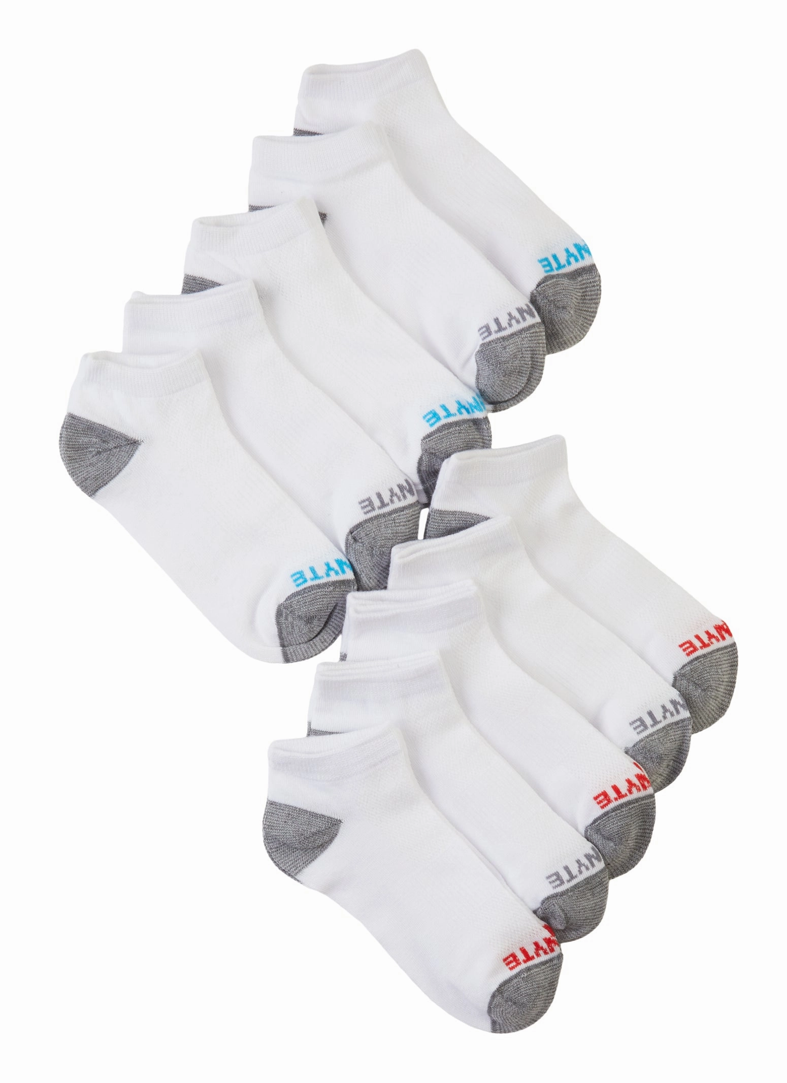 Boys 10 Pack Low Cut Ankle Socks