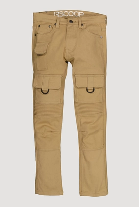 Boys Decorative Stitch Cargo Pocket Moto Pants