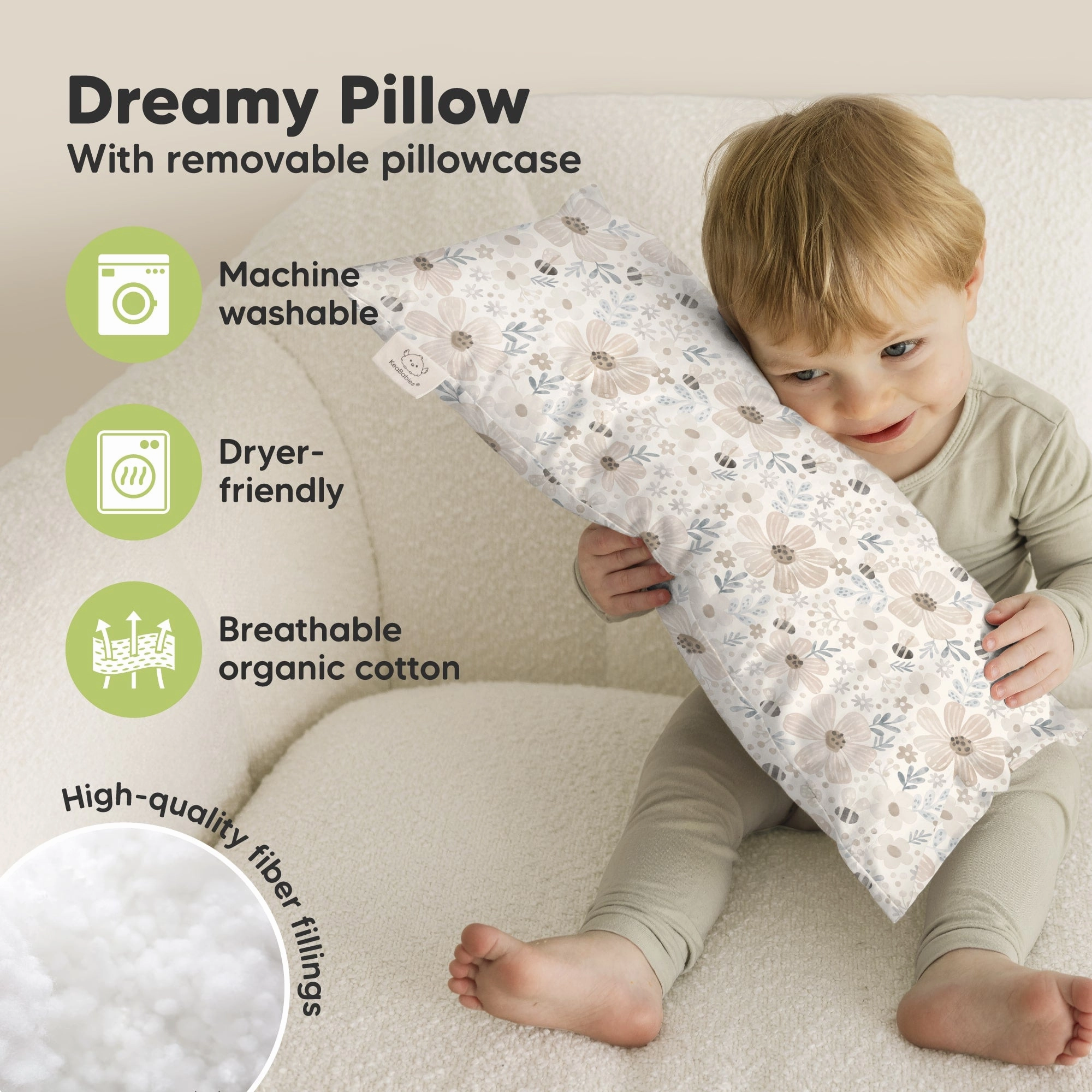 Buddy Toddler Pillow (Flora Vale)