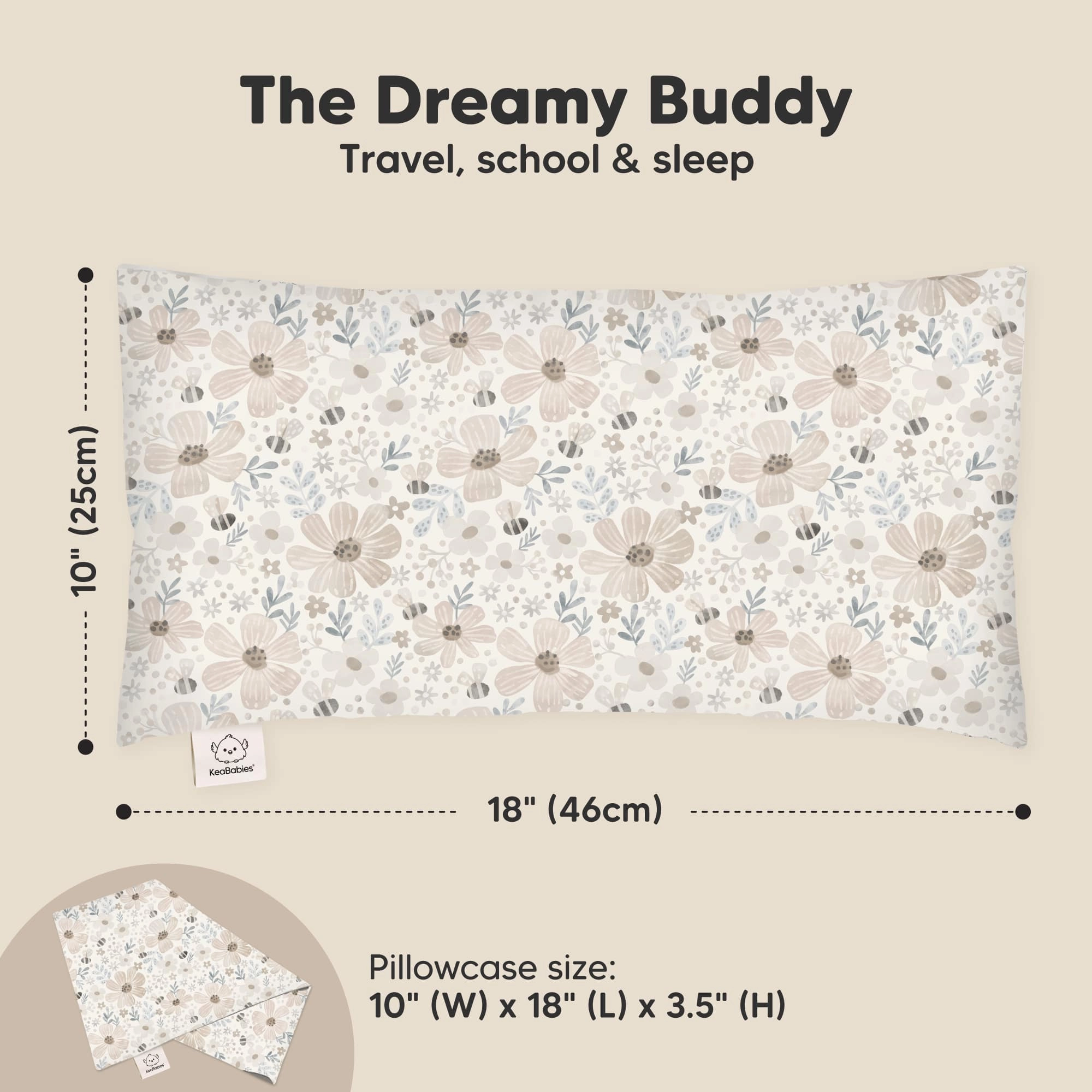 Buddy Toddler Pillow (Flora Vale)