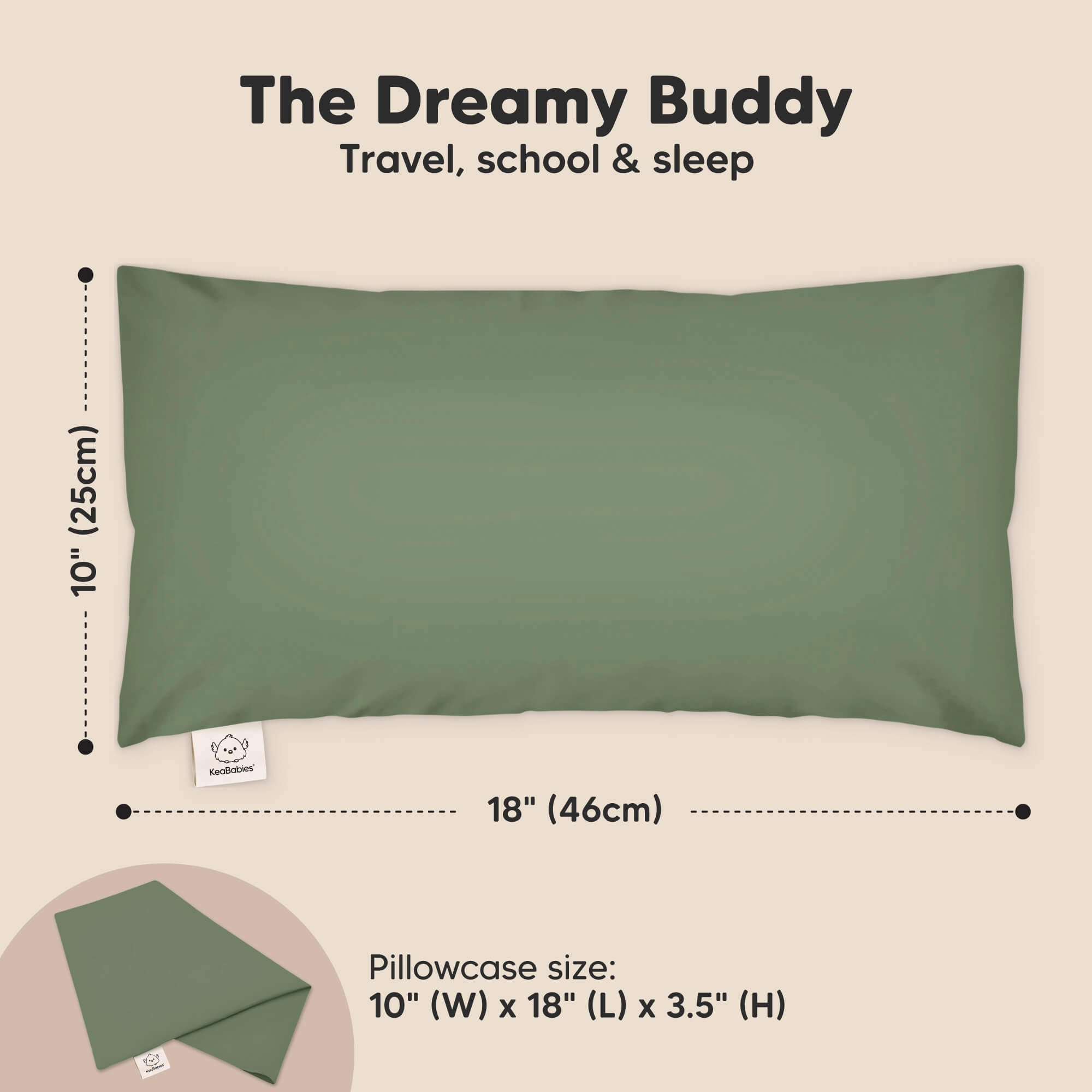 Buddy Toddler Pillow (Jungle Green)