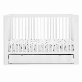 Cassie 4-in-1 Convertible Crib with Underdrawer - Bianca White