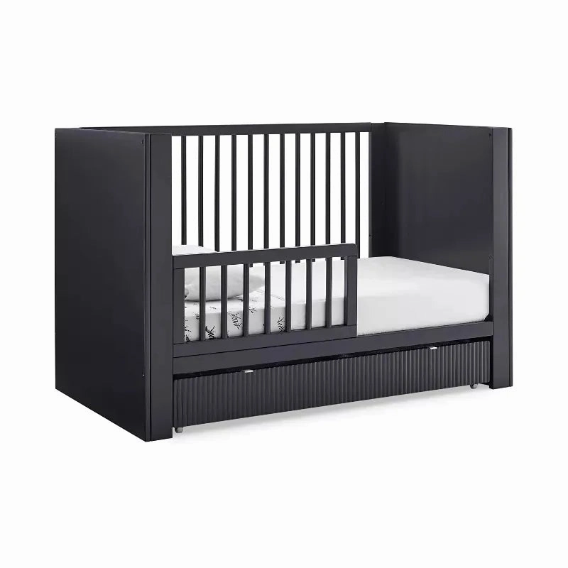 Cassie 4-in-1 Convertible Crib with Underdrawer - Midnight Gray