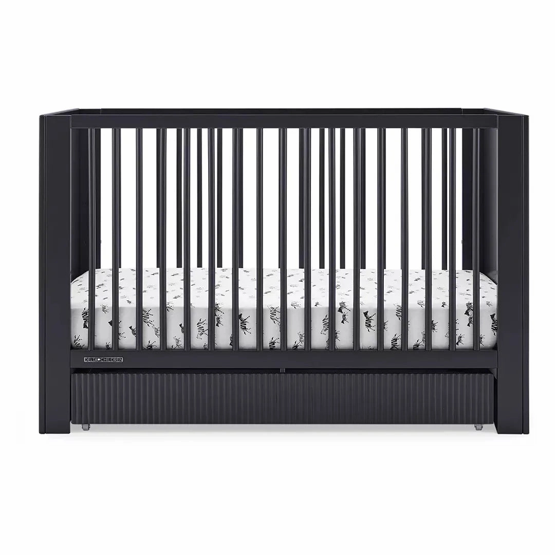 Cassie 4-in-1 Convertible Crib with Underdrawer - Midnight Gray