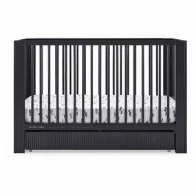 Cassie 4-in-1 Convertible Crib with Underdrawer - Midnight Gray
