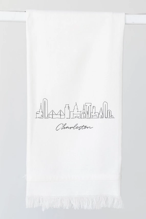 Charleston City Scape Hand Towel