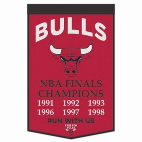 Chicago Bulls 24X38 Wool Dynasty Banner