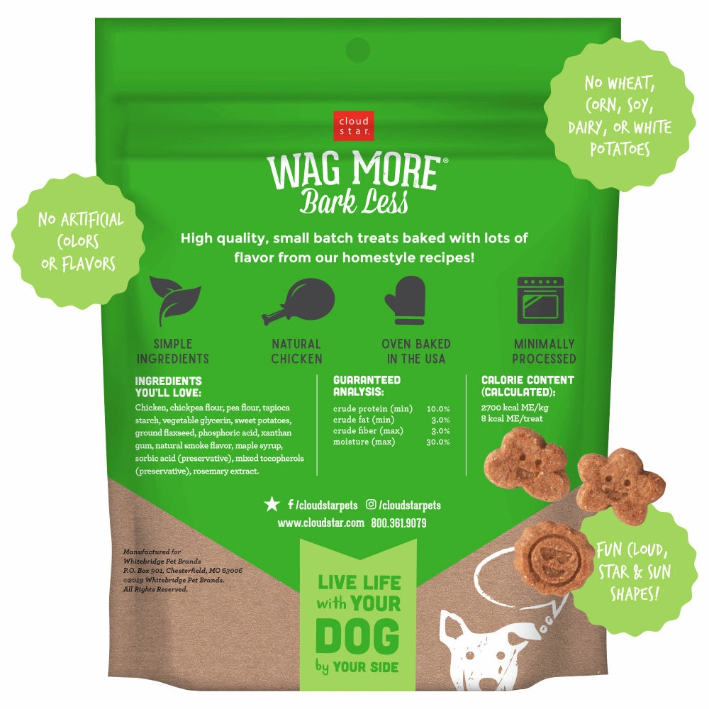 Cloud Star Wag More Bark Less Soft and Chewy Grain Free Chicken and Sweet Potatoes Dog Treats