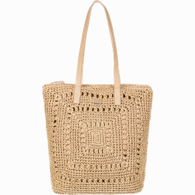 Coco Cool Straw Tote Bag