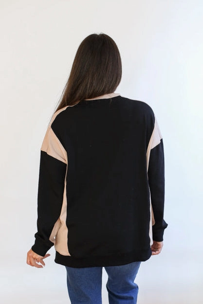 Color Block Nursing Lightweight Sweatshirt