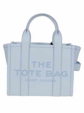 Compact Leather Tote With Embossed Signature Detail