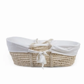 Corn Husk Moses Basket with Insert