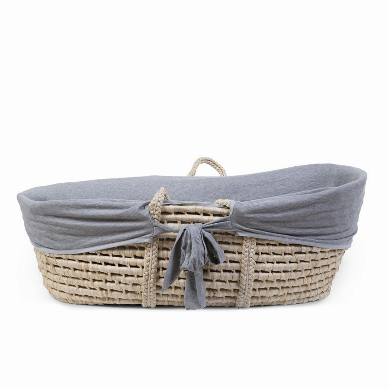 Corn Husk Moses Basket with Insert