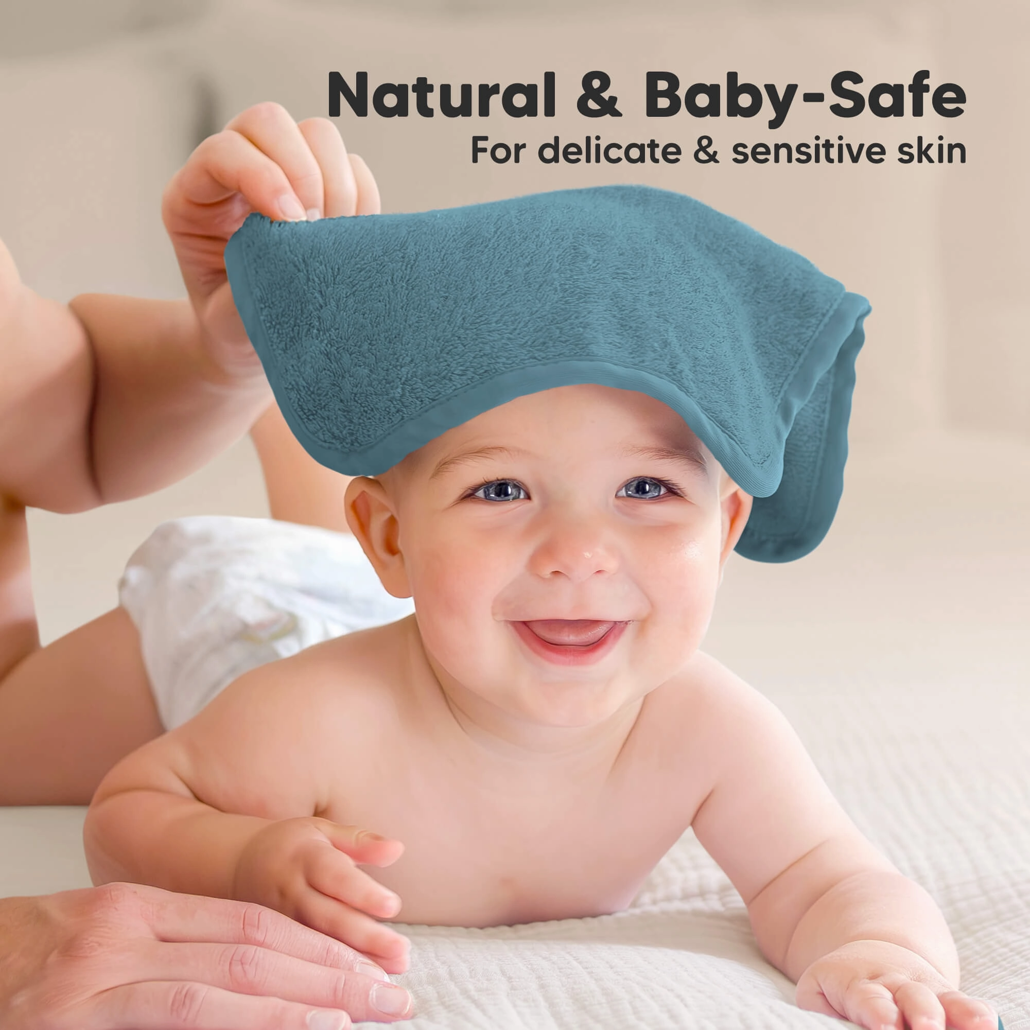 Deluxe Baby Washcloths (Aegean Blue)