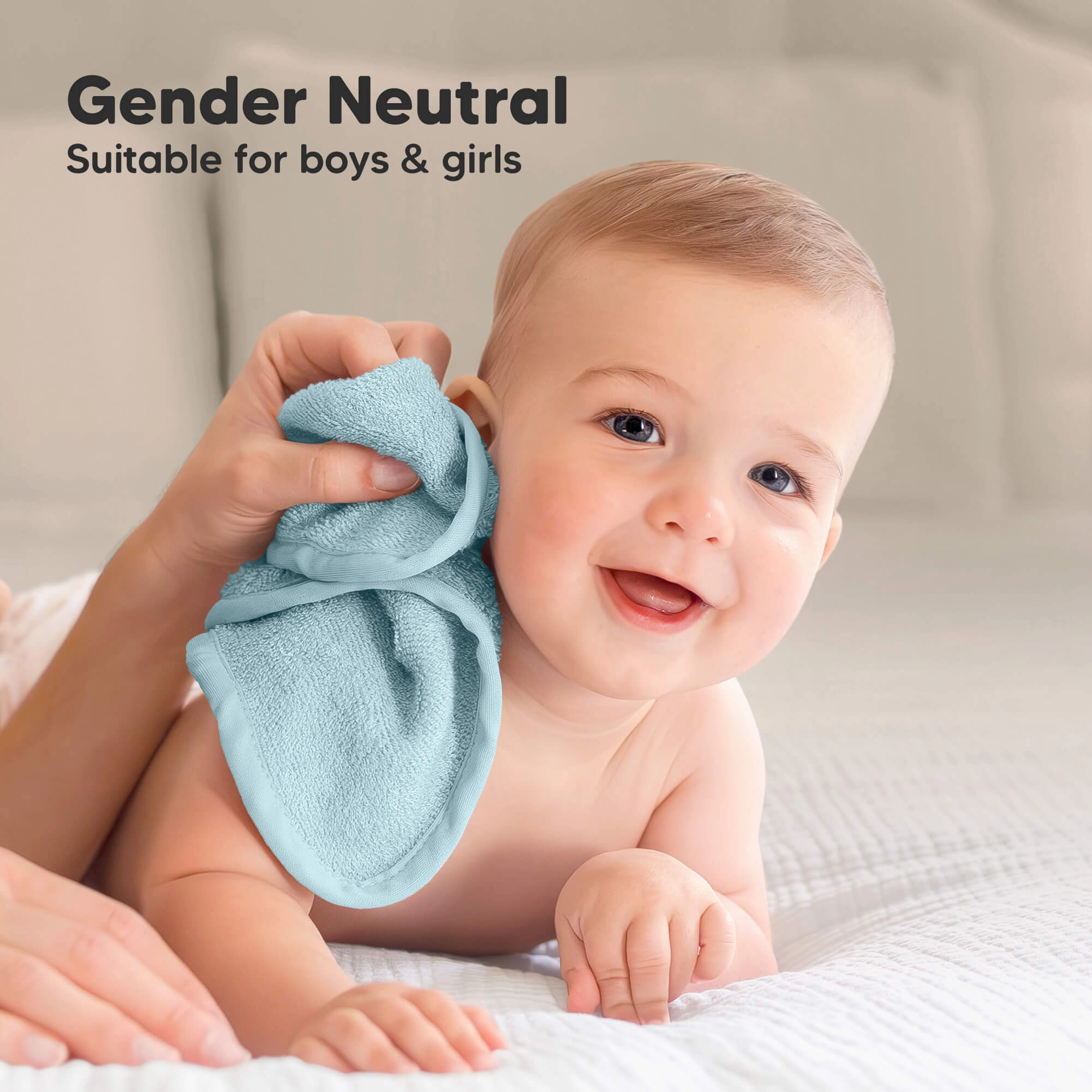 Deluxe Baby Washcloths (Aegean Blue)