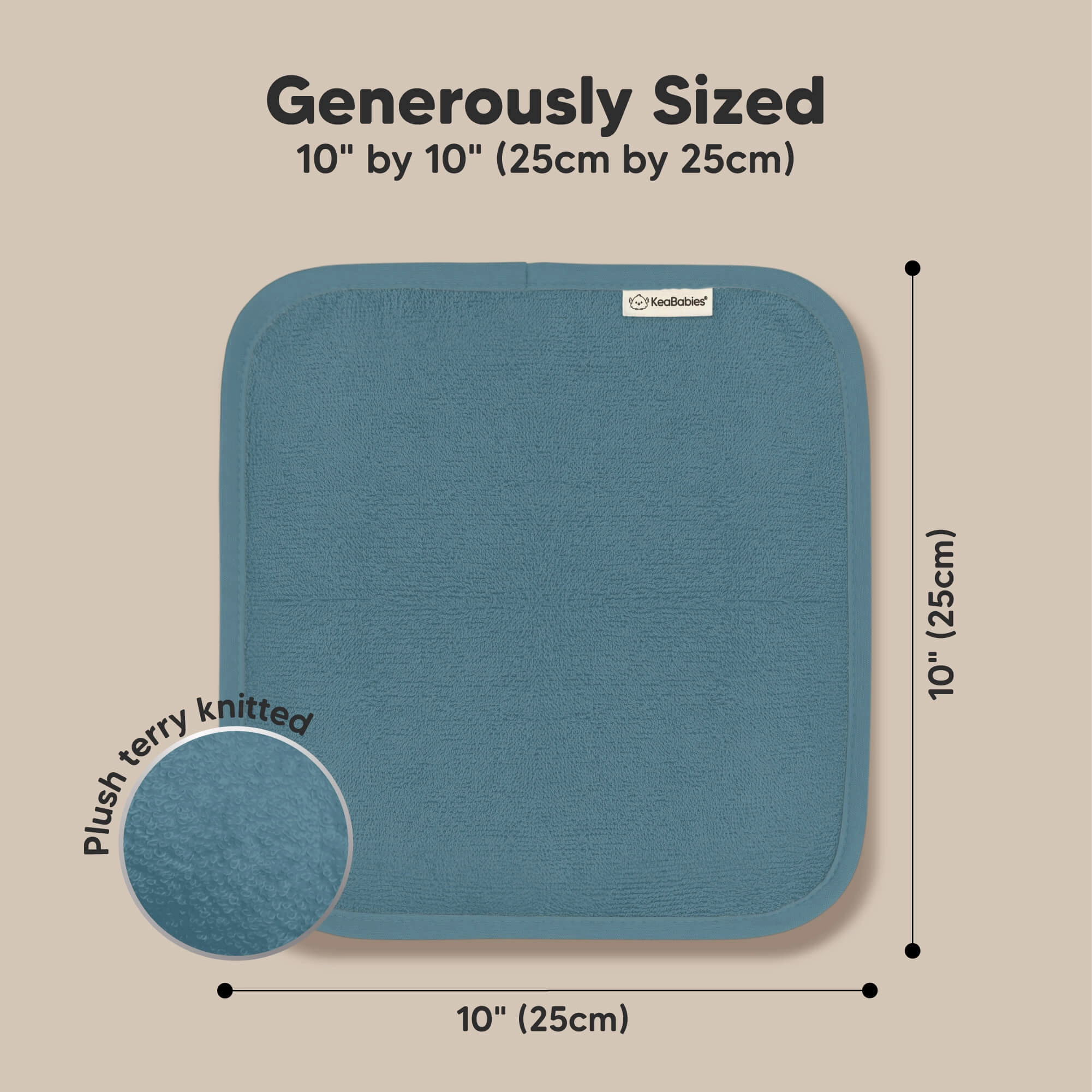 Deluxe Baby Washcloths (Aegean Blue)