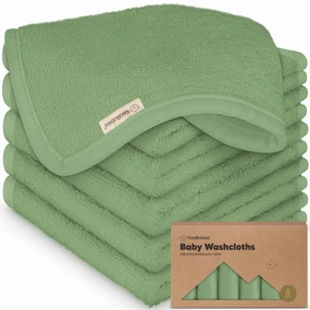 Deluxe Baby Washcloths (Meadow Green)