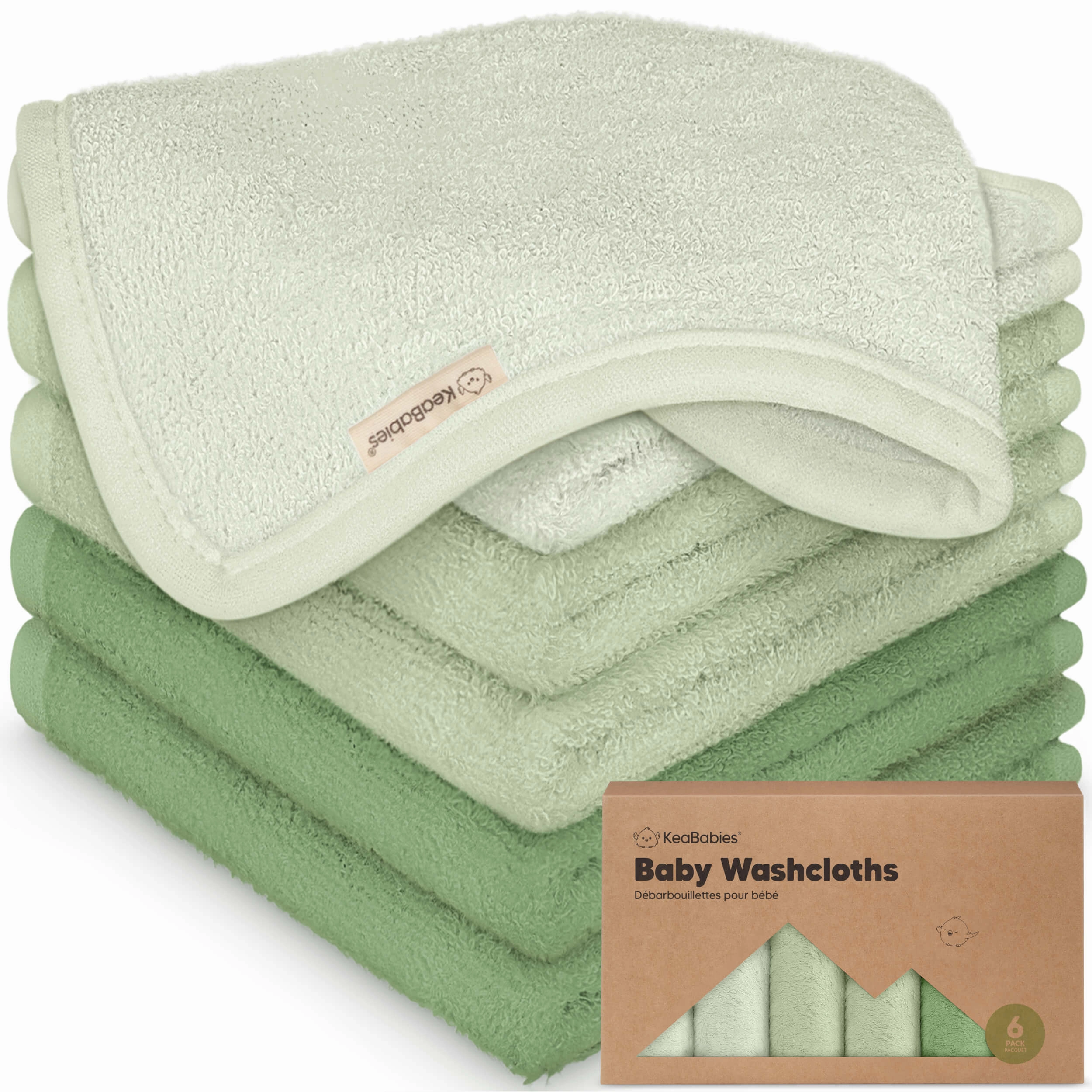 Deluxe Baby Washcloths (Verde)
