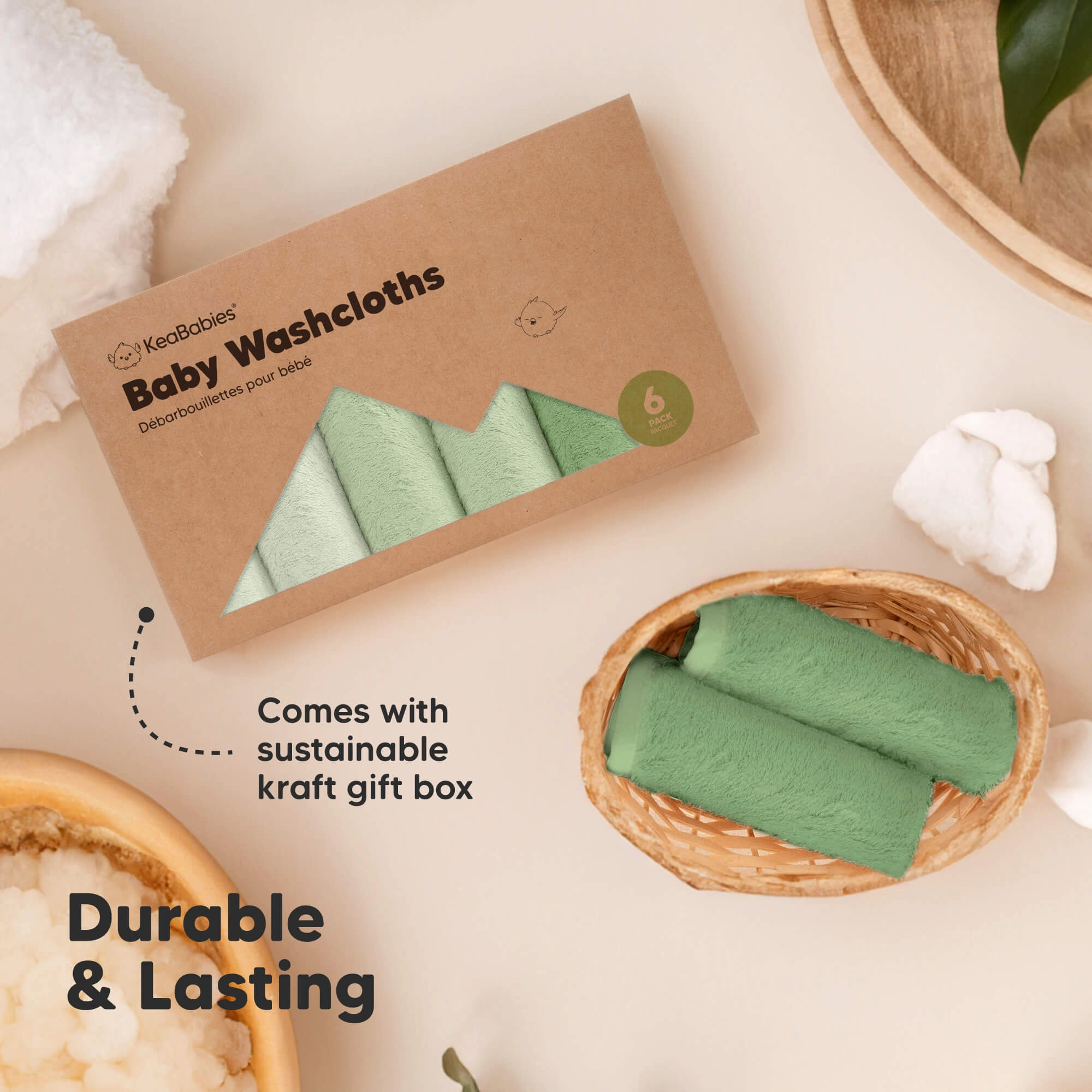 Deluxe Baby Washcloths (Verde)