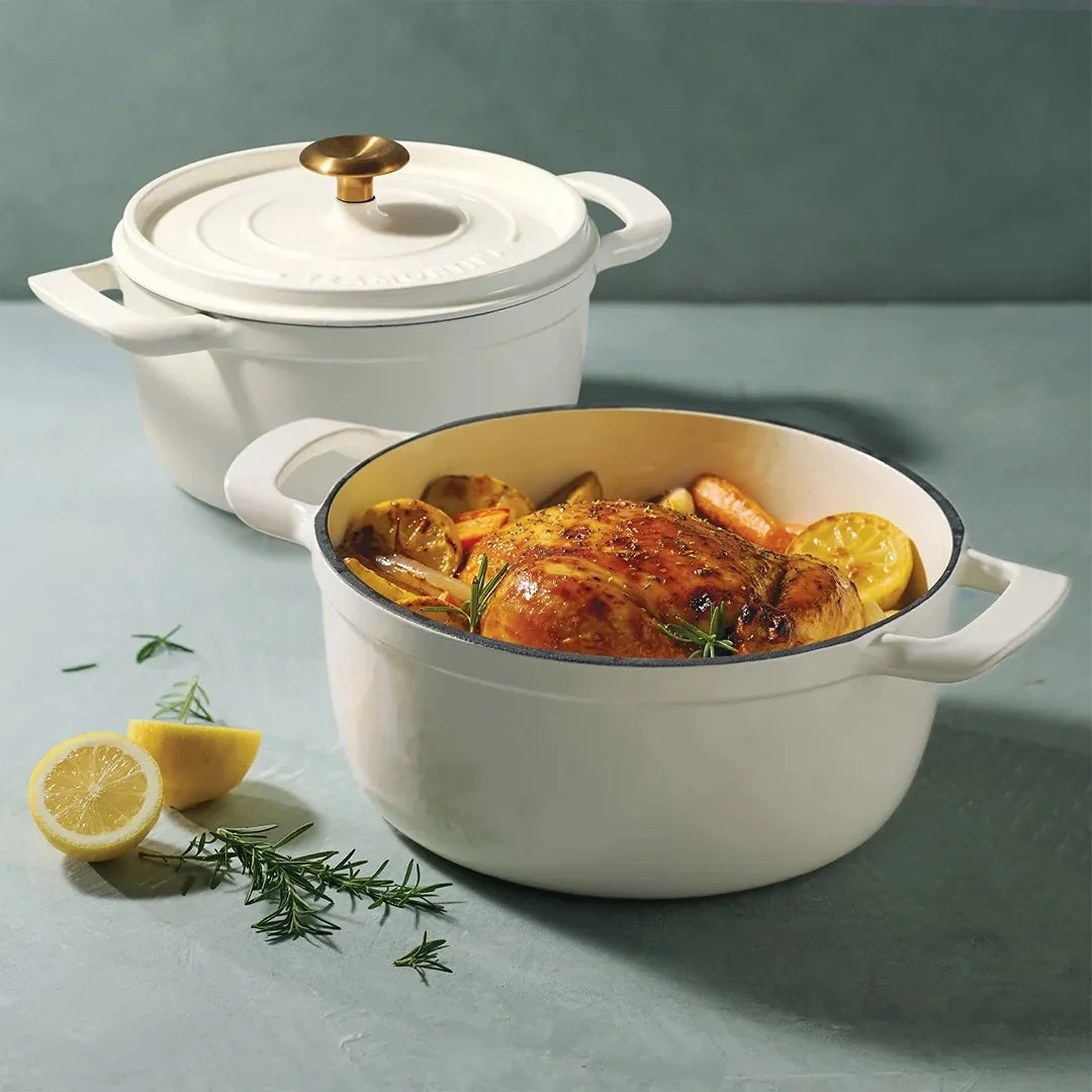 Dutch Oven Set, 2-pack  - White
