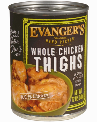 Evangers Super Premium Hand-Packed Whole Chicken Thighs Canned Dog Food