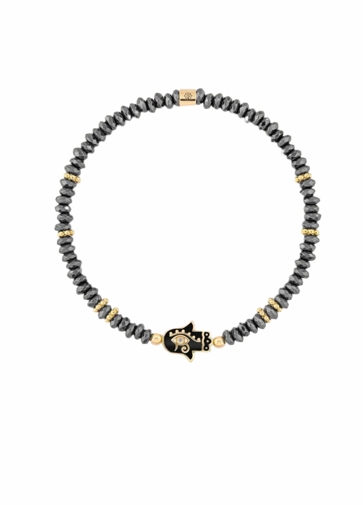 Eye of Horus Hamsa Hematite Bracelet