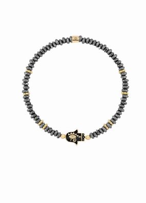 Eye of Horus Hamsa Hematite Bracelet