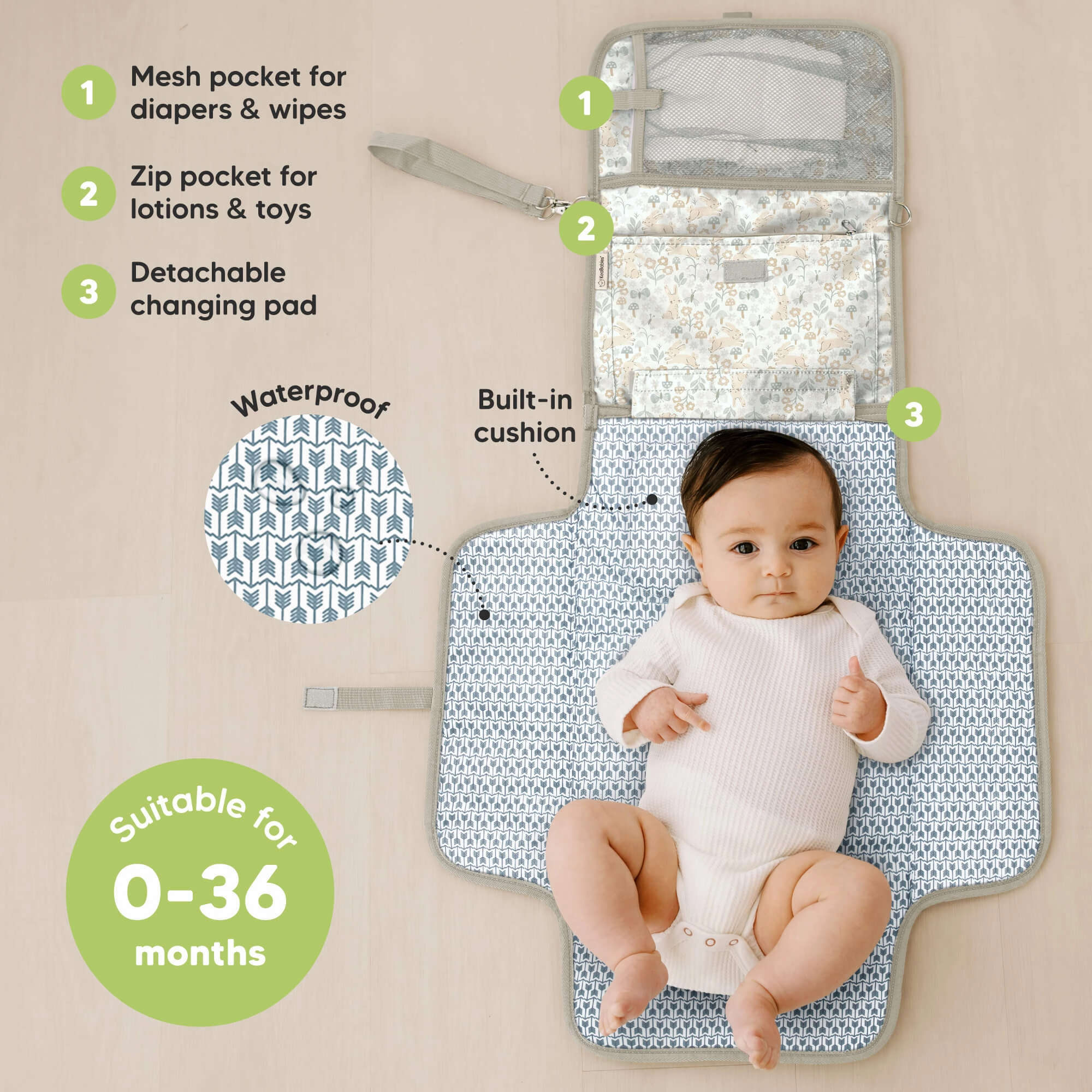 Ezee Diaper Changing Pad (Prairie)