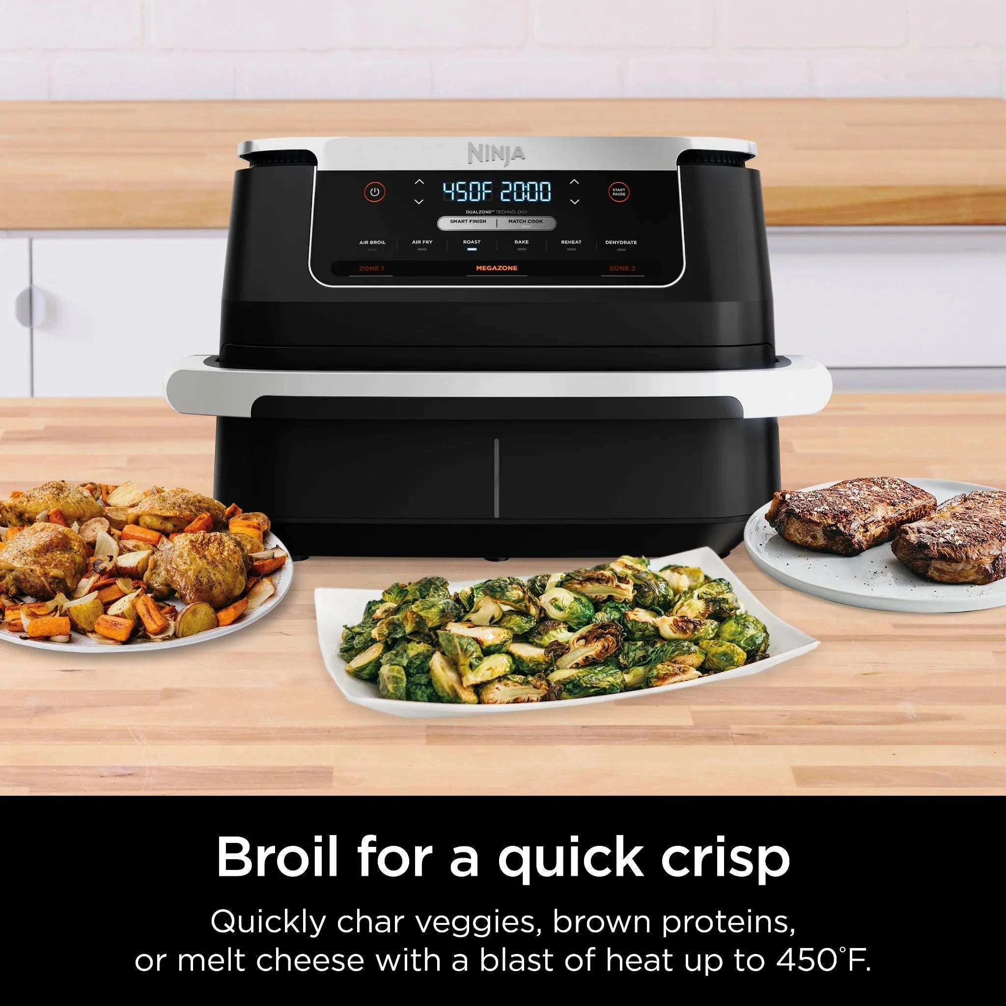 Foodi DualZone FlexBasket Air Fryer with 7-qt MegaZone DZ071