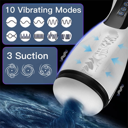 GoodNight - Sucking Male Masturbator with Airbag Massaging,  Suction & Vibration