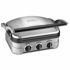 Griddle with Nonstick Waffle Maker Plates- Stainless Steel Finish