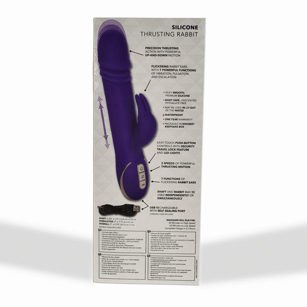 Jack Rabbit Signature Silicone Thrusting Rabbit Rechargeable Vibrator