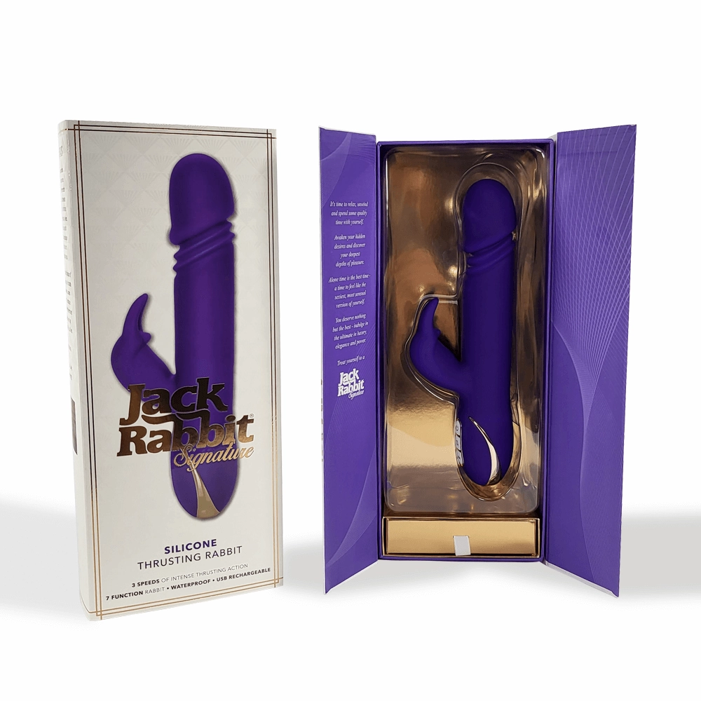 Jack Rabbit Signature Silicone Thrusting Rabbit Rechargeable Vibrator