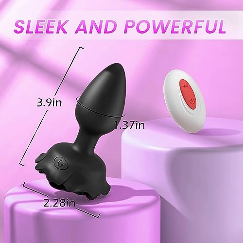 LED Vibrating Butt Plug with 10 Colors & Vibration Settings