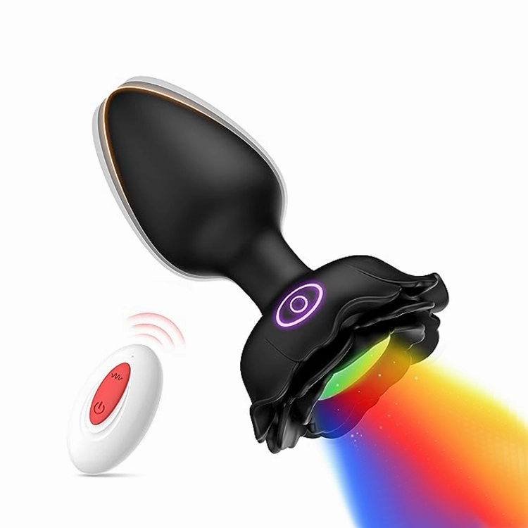LED Vibrating Butt Plug with 10 Colors & Vibration Settings