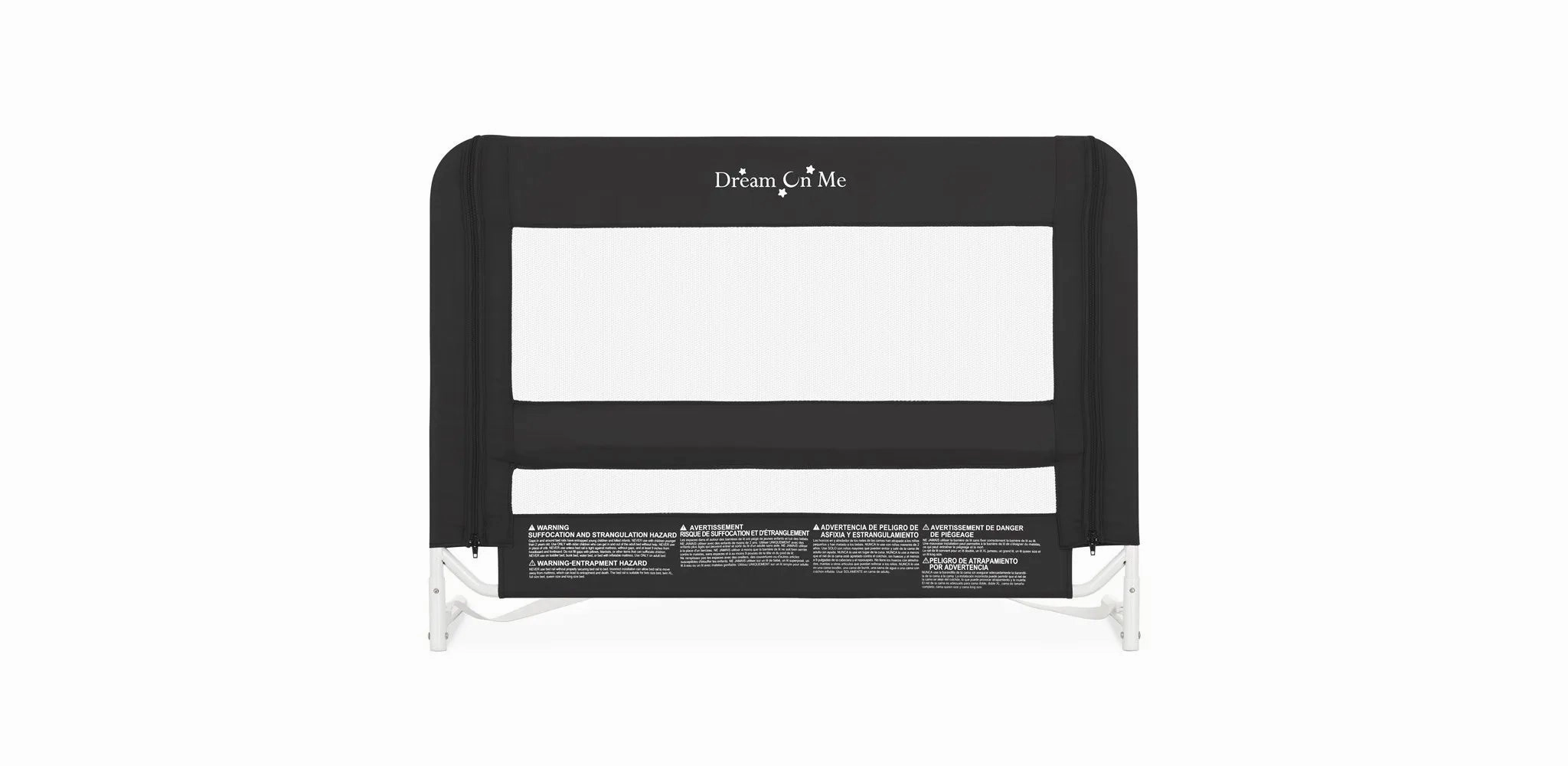 Lightweight Mesh Security Adjustable Bed Rail - Black