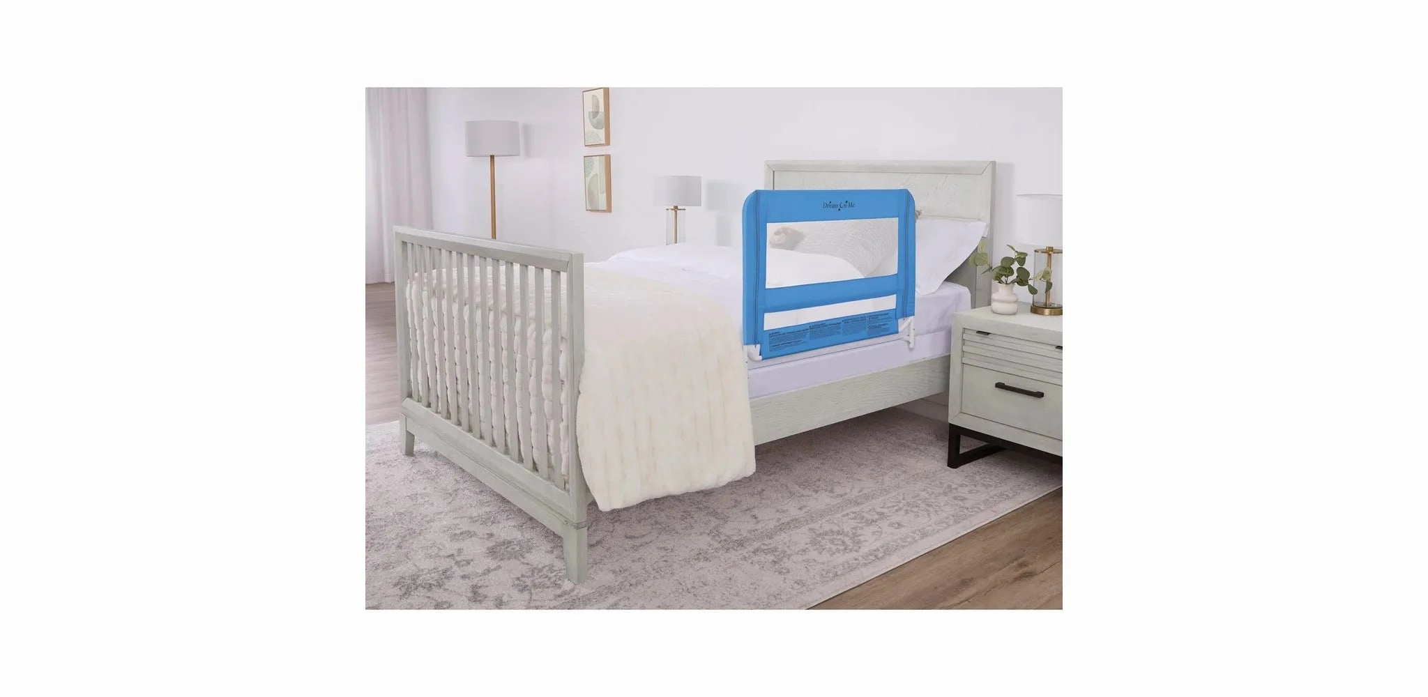 Lightweight Mesh Security Adjustable Bed Rail - Blue