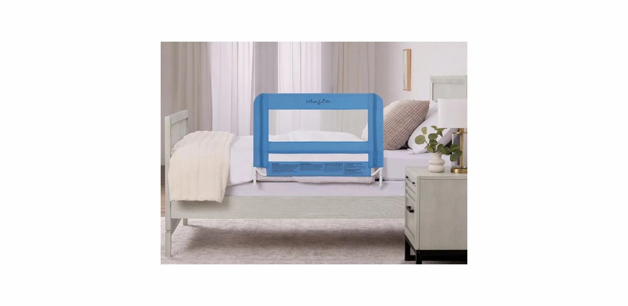 Lightweight Mesh Security Adjustable Bed Rail - Blue