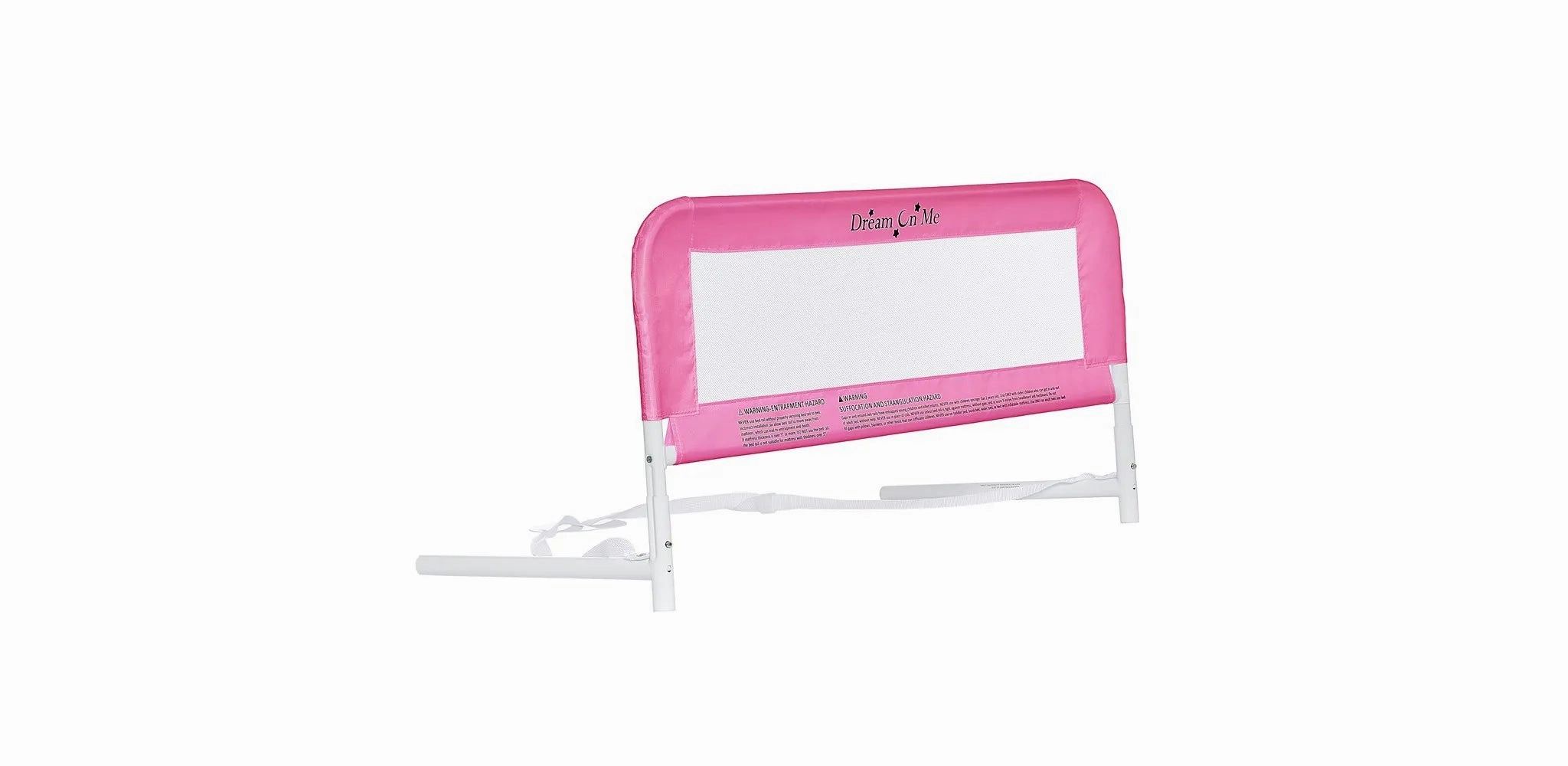 Lightweight Mesh Security Adjustable Bed Rail - Blush Pink