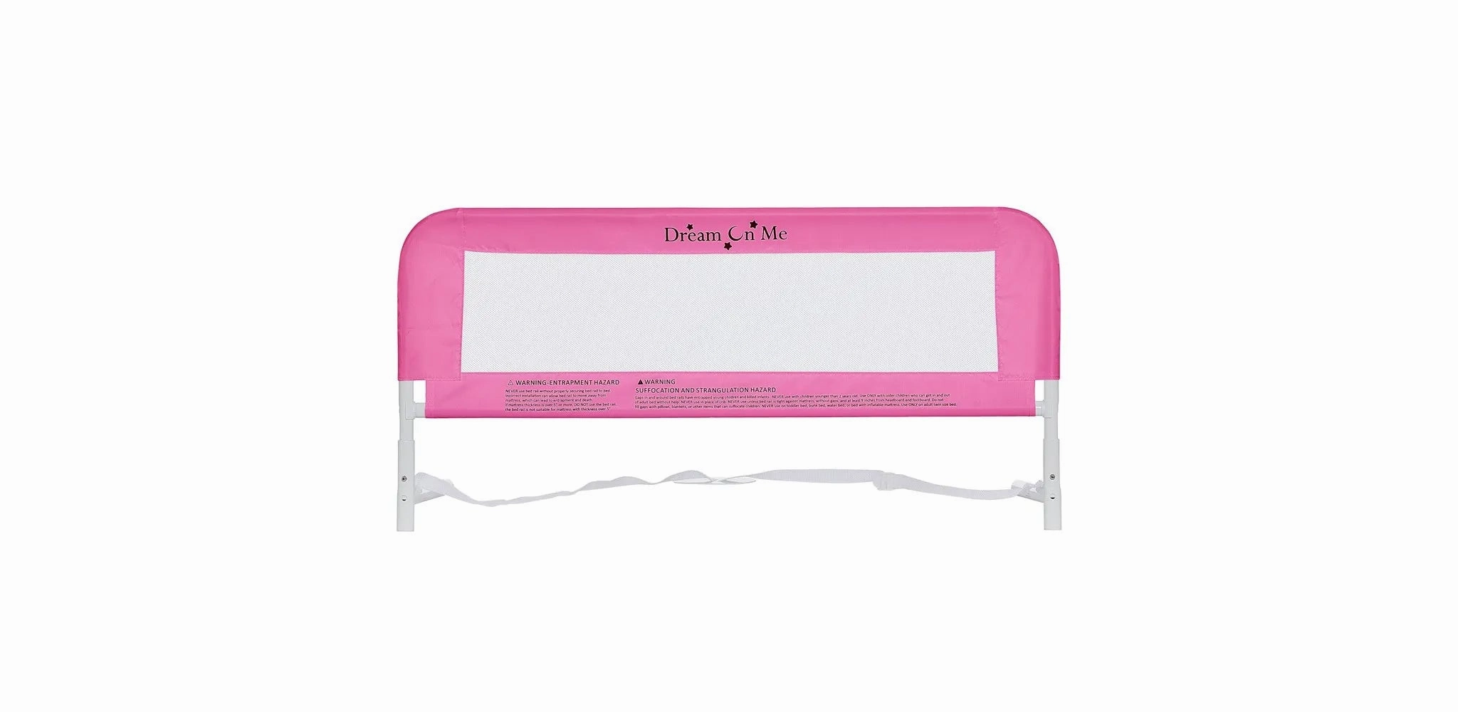 Lightweight Mesh Security Adjustable Bed Rail - Blush Pink
