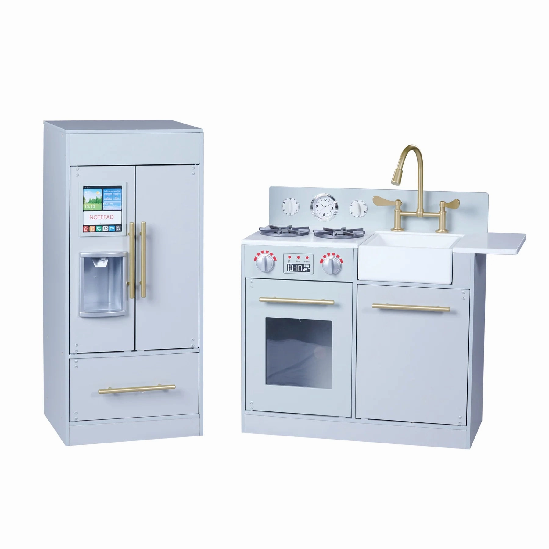 Little Chef Charlotte Modern Play Kitchen - Silver Gray/Gold