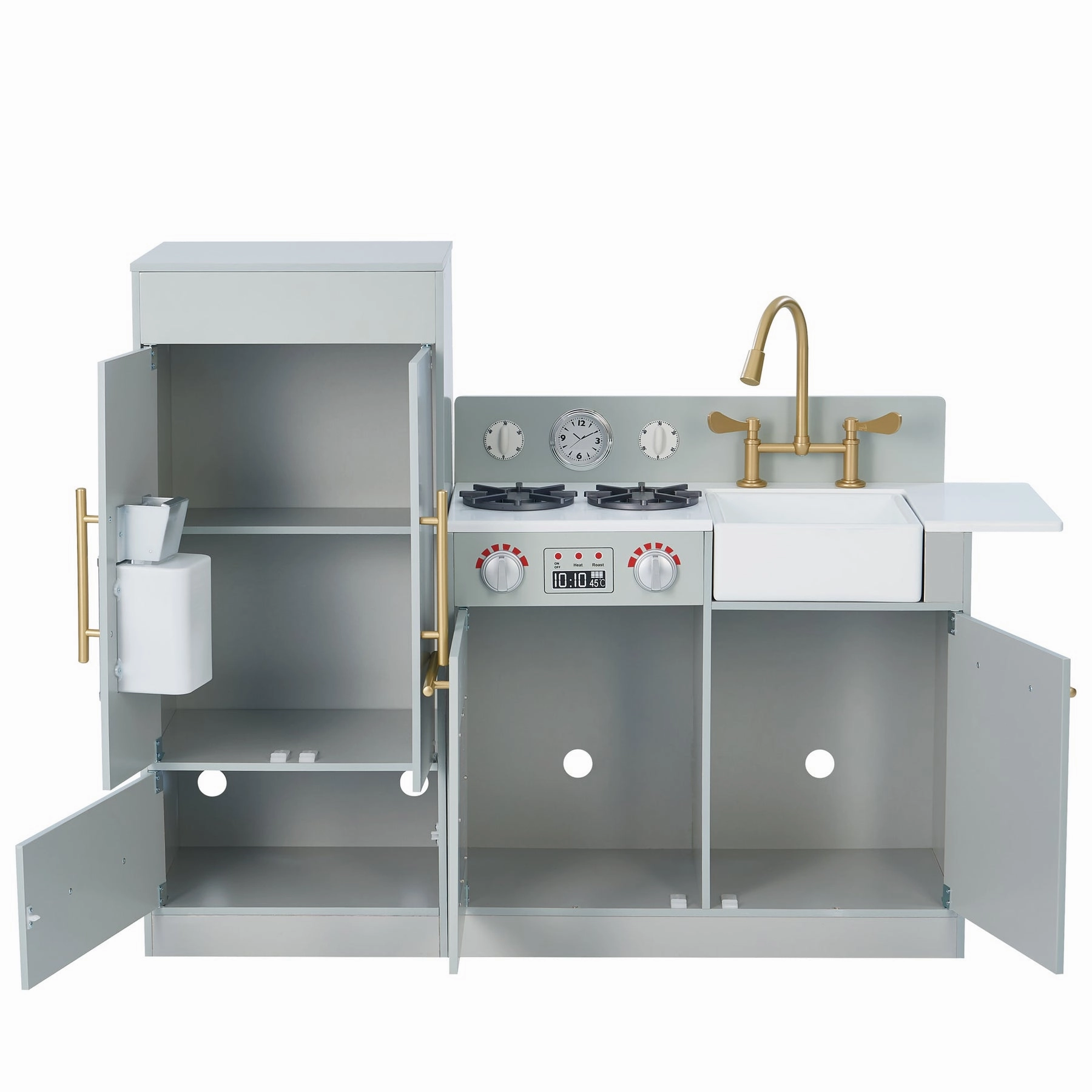 Little Chef Charlotte Modern Play Kitchen - Silver Gray/Gold