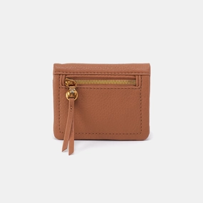 Lumen Mini Wallet In Pebbled Leather - Warm Honey